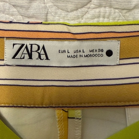 Zara Multicolor High Waisted Printed Skort Bloggers Favorite L Made in Morocco - Picture 6 of 9